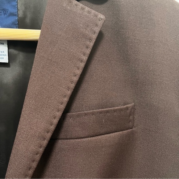 J CREW 100% Wool Brown Blazer Jacket Size 8 Petite - Picture 5 of 12